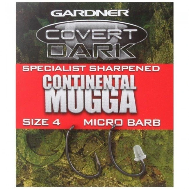 'SPECIALIST HAND SHARPENED' COVERT DARK CONTINENTAL-MUGGA HOOKS BARBED